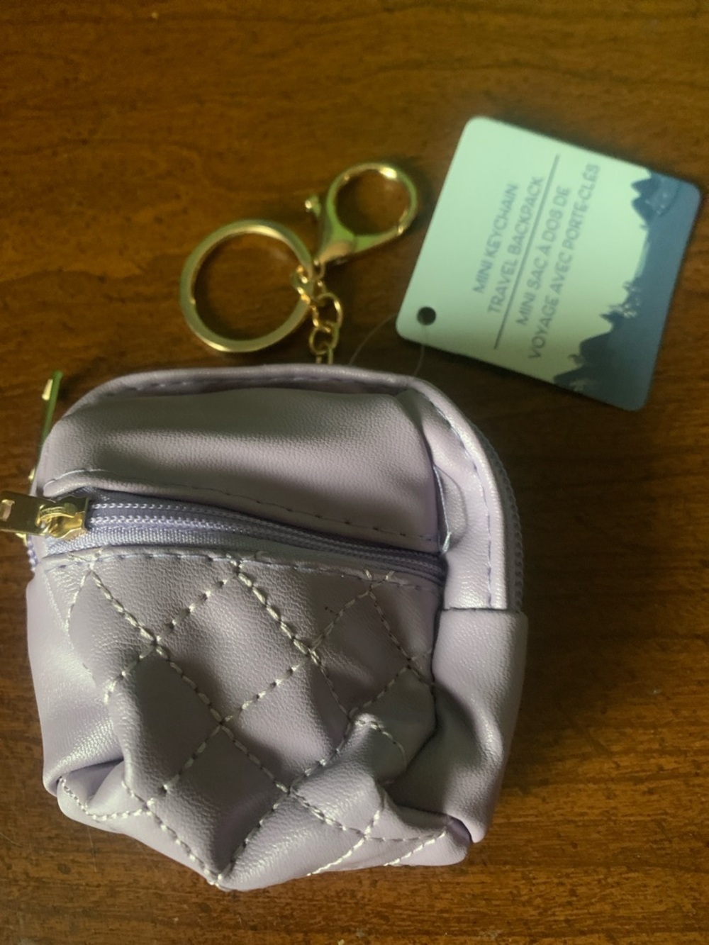 NWT Greenbrier International Purple Mini Keychain Travel Backpack